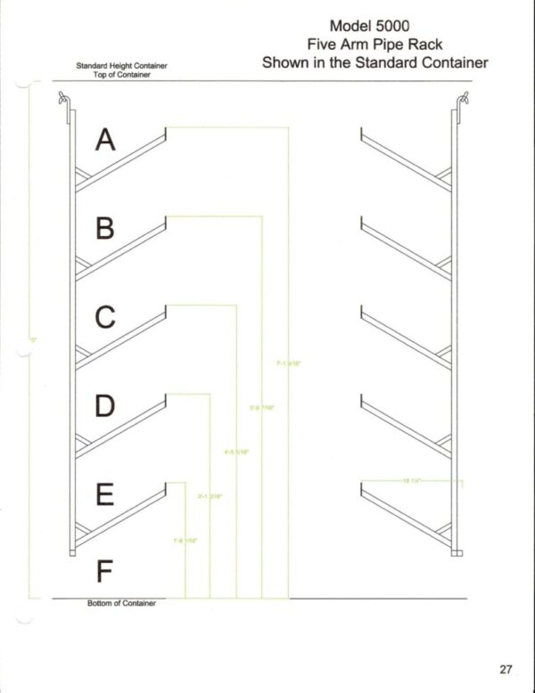 Five Arm Pipe Rack – 5000 - Image 2