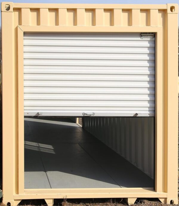 6′ Wide x 6′ 4″ Tall Roll Door In Container End - Image 2