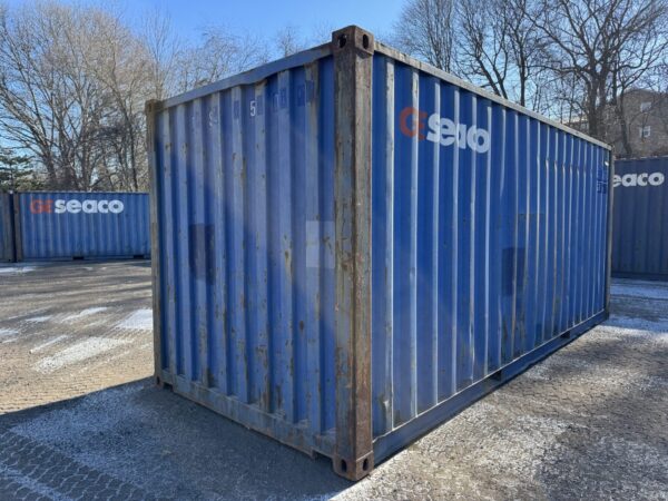 20′ x 8′ x 8.5′ Tall –**STIFF HINGES**Used Shipping / Storage Container-Wind and Watertight – BLUE - Image 5