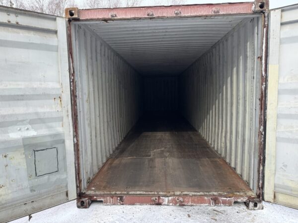 40′ x 8′ x 8.6′ Tall –Used *STANDARD HEIGHT* Shipping / Storage Container-Wind and Watertight – RED - Image 3